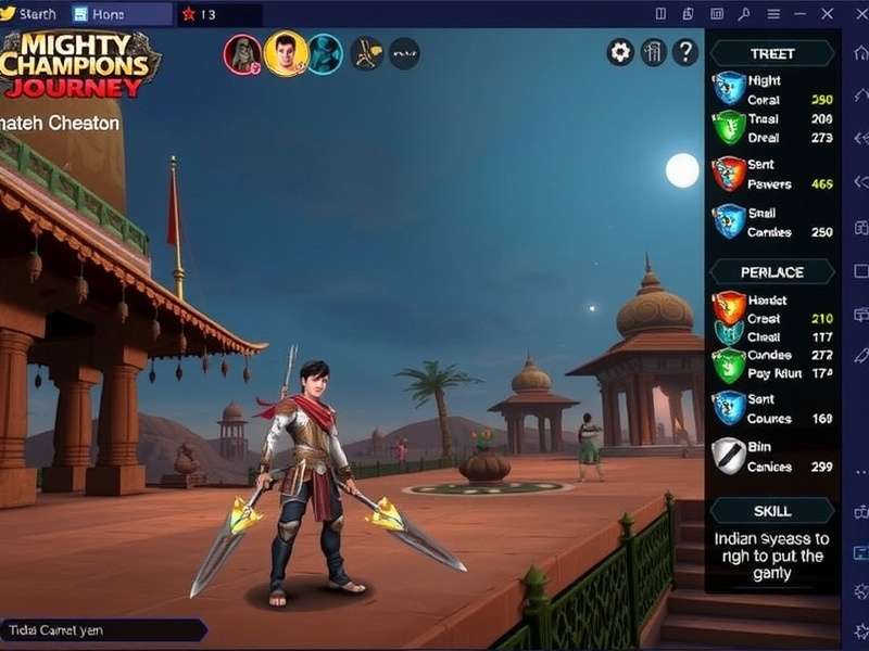 Mighty Champion S Journey gameplay screenshot showing Indian-inspired environments